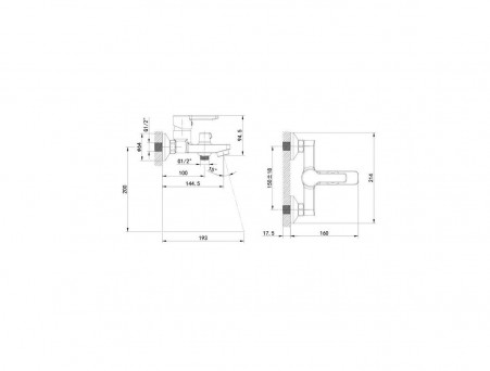 Смеситель для Ванны «Iddis» Sena, Стиль: Классический (SENSB00i02WA)