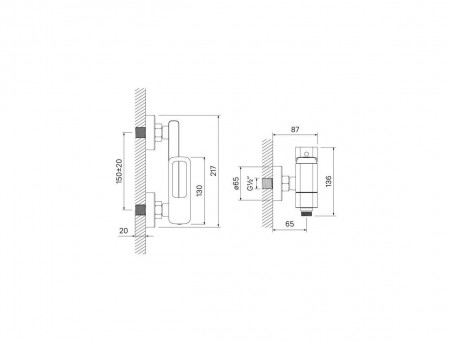 Смеситель для Ванны «Iddis» Slide, Стиль: Модерн (SLISB00i02WA)