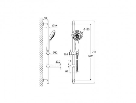 Душевой Гарнитур «Iddis» Shower Set, Стиль: Классический (TSH0601)