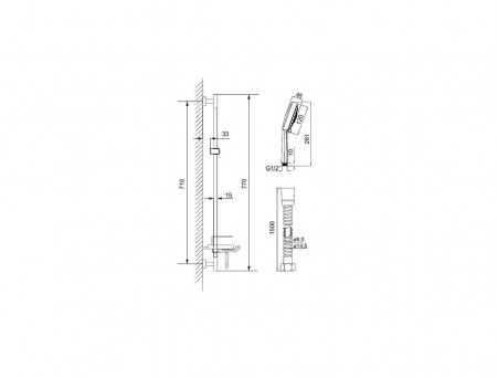 Душевой Гарнитур «Iddis» Shower Set, Стиль: Скандинавия (TSH1601)