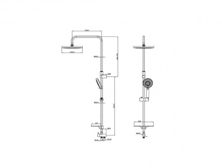Душевой Гарнитур с Верхней Лейкой «Iddis» Mirro, Стиль: Классический (MIRSB5Fi76)