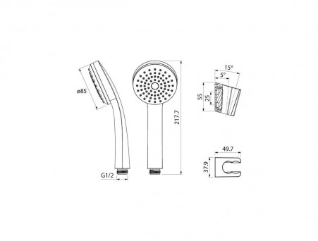 Душевой Комплект «Iddis» Shower Set, Стиль: Классический (0011F00i16)