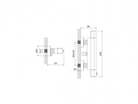 Смеситель для Душа «Iddis» Uniterm, Стиль: Модерн (UNISB00I75)
