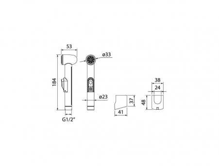 Гигиеническая Лейка «Iddis» Bidet Hand Shower, Стиль: Классический (010SB0Gi20)