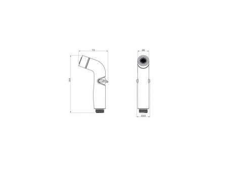 Гигиеническая Лейка «Iddis» Bidet Hand Shower, Стиль: Модерн (040SC2Fi20)
