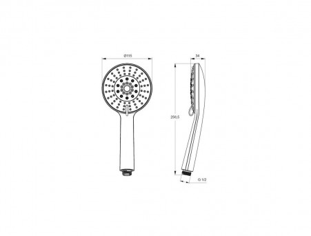 Душевая Лейка «Iddis» Hand Shower, Стиль: Классический (0605F00i19)