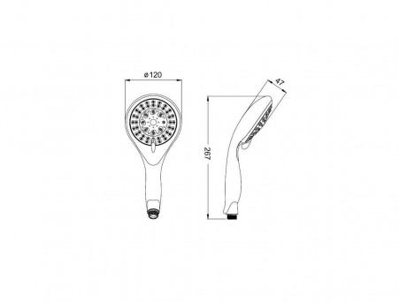 Душевая Лейка «Iddis» Hand Shower, Стиль: Классический (A10161)