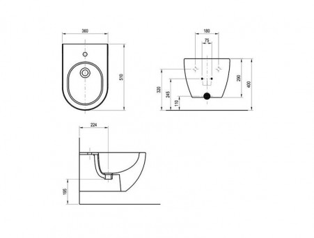 Биде Подвесное «Ravak» Uni Chrome, Белое (X01517)