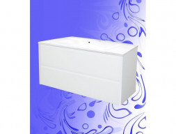 Тумба под Раковину «Андария» Валенсия, Elen120, Белая-Белое стекло (Т106/9 Б-Б)