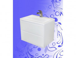 Тумба под Раковину «Андария» Валенсия, Марко-5 60, Белая-Белое стекло (Т90/9 Б-Б)