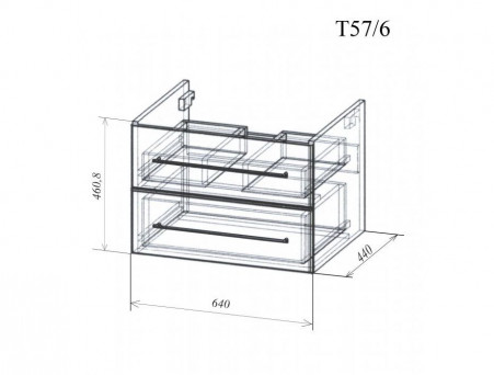 Тумба под Раковину «Андария» Дрея, Elen 65 (Т57/6)
