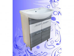 Тумба под Раковину «Андария» № 3, Стелла 65, Сандал Серый-Белый (Т8/12 СНД. СЕР/БЕЛ)