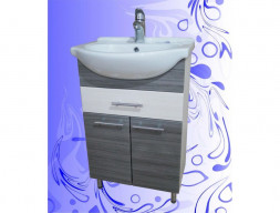 Тумба под Раковину «Андария» №5, Балтика 60, Сандал серый-Сандал белый (Т7 СНД.СЕР/БЕЛ)