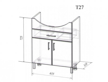 Тумба под Раковину «Андария» № 5, Балтика 70 (Т27)