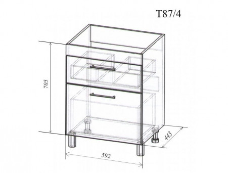 Тумба под Раковину «Андария» №25, Classic 60 (Т87/4)