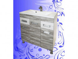 Тумба под Раковину «Андария» №26, Elen 80, Дуб Винтаж Графит-Белый (Т59/5 ДУБ ВИНТ.ГРАФ.БЕЛ)