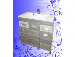 Тумба под Раковину «Андария» №26, Elen 80, Сосна Скания Светлая-Темная (Т59/5 СОСНА СК.СВ-ТЕМН)