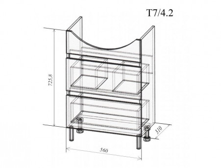 Тумба под Раковину «Андария» №28, Балтика 60 (Т 7/4.2)