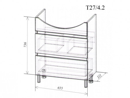 Тумба под Раковину «Андария» №28, Балтика 70 (Т27/4.2)