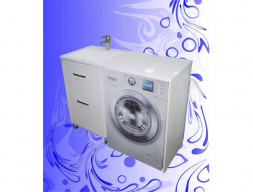 Тумба под Раковину и Стиральную Машину «Андария» №40, Даллас 1000, Левая (Т104/4 ЛЕВ)