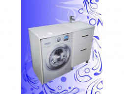 Тумба под Раковину и Стиральную Машину «Андария» №40, Даллас 1200, Доводчик, Правая (Т102/4.1 ПР)