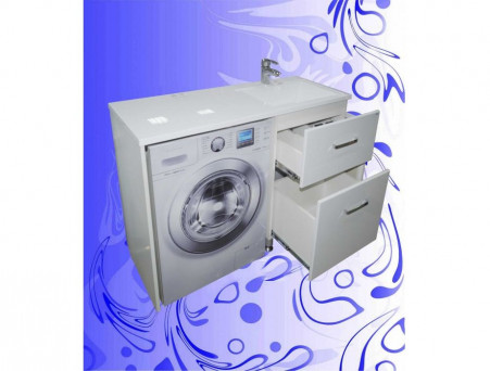 Тумба под Раковину и Стиральную Машину «Андария» №40, Даллас 1200, Правая (Т102/4 ПР)