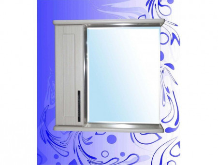 Зеркало-Шкаф для Ванной «Андария» Адель 650, Сандал Белый, Левый(Правый) (Ш72 СНД.БЕЛ. ЛЕВ. (ПР.))