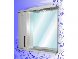 Зеркало-Шкаф для Ванной «Андария» Адель 700, Сандал Белый, Левый(Правый), Свет (Ш73 СНД.БЕЛ. ЛЕВ.СВ. (ПР.))
