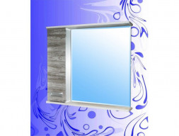 Зеркало-Шкаф для Ванной «Андария» Андреа 800, Дуб Винтаж Графит-Белый, Левый(Правый) (Ш40 Ф ДУБ ВИНТ.ГРАФ.БЕЛ. ЛЕВ. (ПР.))