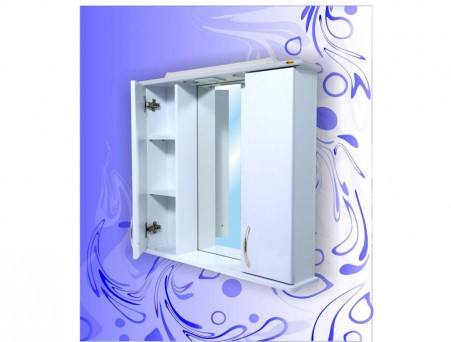 Зеркало-Шкаф для Ванной «Андария» Байкал Фасад 750, Свет (Ш 6 Ф СВ)