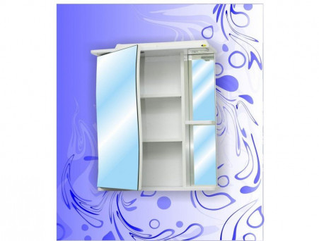 Зеркало-Шкаф для Ванной «Андария» Бриз 2 600, Левый(Правый), Свет (Ш19 ЛЕВ.СВ. (ПР.))