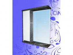 Зеркало-Шкаф для Ванной «Андария» Валенсия 600, Торос Графит, Левый (Правый) (Ш87/1 ТГ ЛЕВ. (ПР.))