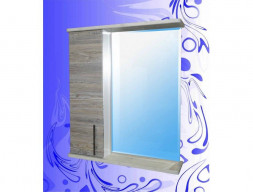 Зеркало-Шкаф для Ванной «Андария» Гамма Фасад 600, Сосна Скания Светлая-Темная, Левый(Правый) (Ш36 Ф СОСНА СК СВ-ТЕМН. ЛЕВ. (ПР.))