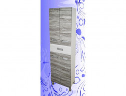 Пенал для Ванной «Андария» №2, 500, Фреза-1, Дуб Винтаж Графит-Белый (П 2 Ф1 ДУБ ВИНТ.ГРАФ.БЕЛ)