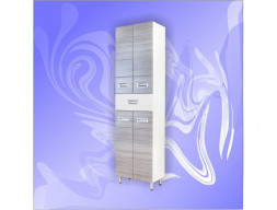 Пенал для Ванной «Андария» №2, 500, Фреза-1, Сандал серый-Сандал белый (П 2 Ф1 СНД. СЕР/БЕЛ)