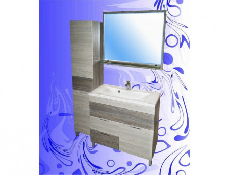 Пенал для Ванной «Андария» №15, 400, Люкс, Сосна Скания Светлая-Темная, Левый(Правый) (П 1 Б/Р Л СОСНА СК.СВ-ТЕМН. ЛЕВ. (ПР.))