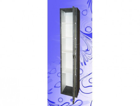 Пенал для Ванной «Андария» Валенсия, 300, Торос Графит - Белое стекло (П 7/9 ТГ-Б)