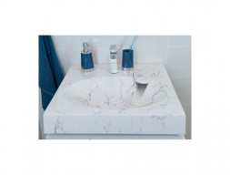 Раковина над Стиральной Машиной «Marko» Marko-25/600 Мэй, Белый мрамор (MARKO-25/600)