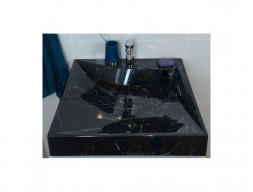 Раковина над Стиральной Машиной «Marko» Marko-29/600 Твист, Черный Мрамор (MARKO-29/600)