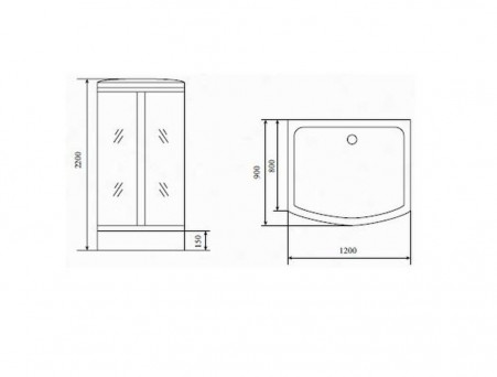 Душевая Кабина «Timo» Comfort Clean Glass, Прямоугольная 120x90x220 L/R (T-8815 C)