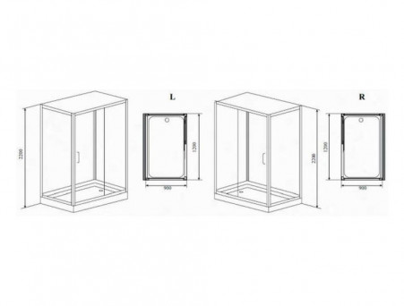 Душевая Кабина «Timo» Premium Helma, Прямоугольная 120x90x220 (H-520 L)