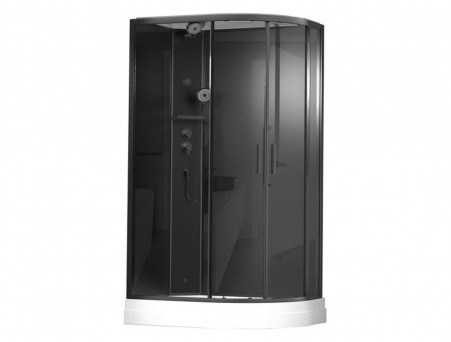Душевая Кабина «Timo» Premium L, Асимметричная Black 120x80x203 Без Крыши (ILMA 902 L B)