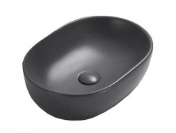 Накладная Раковина «Timo» Kulo 60x42 Черная Матовая, Овальная (TK-405 MB)