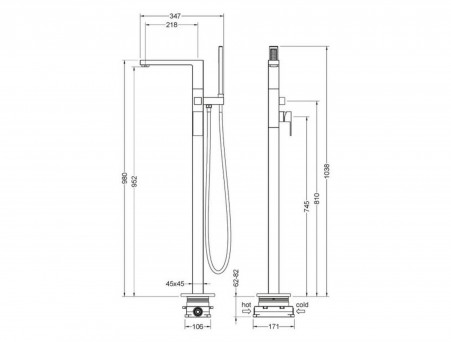 Напольный Cмеситель «Timo» Selene  (2210/00Y-CR)
