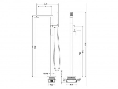 Напольный Cмеситель «Timo» Selene  (2210/03Y-CR)