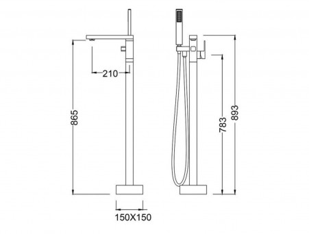 Напольный Смеситель «Timo» Selene  (2200/00Y-CR)