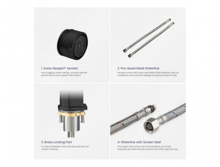 Смеситель «Timo» Anni для Раковины Черный Матовый (2761/03F)