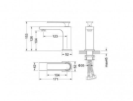 Смеситель «Timo» Anni для Раковины Черный Матовый (2761/03F)
