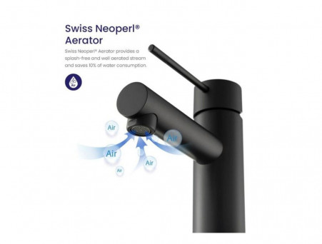 Смеситель «Timo» Saona для Раковины Черный Матовый (2361/03F)