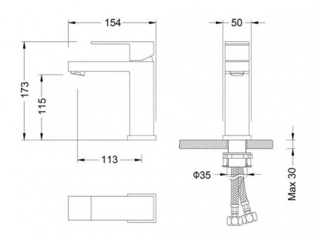 Смеситель «Timo» Selene для Раковины Золото Матовое (2061/17F)